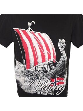 Norway 1905 T Shirt Mens Size Medium Black Norwegian Vikings Rock Expedition